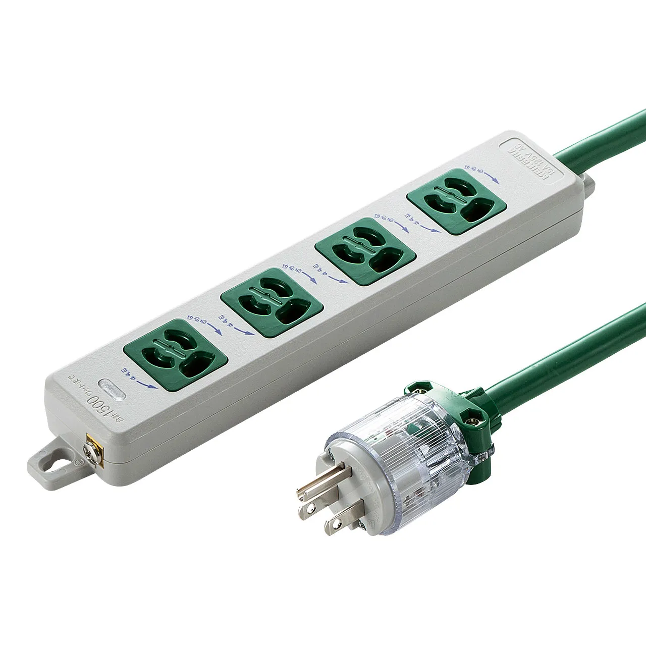 医用接地プラグ付き電源タップ TAP-HPM4-5G