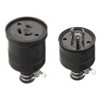 WA5330 接地2P30A引掛防水ゴムコードコネクタ(圧着端子付)