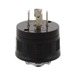 WF6430 接地3P30A引掛キャップ(コードグリップ付)(ブラック)(圧着端子付)