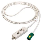 WFA6632HG ハーネス用OAタップ(キャブタイヤケーブル付)接地2P15A125V抜け止め2コ口3Mグレー