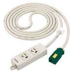 [受注生産品]WFA66527HG ハーネス用OAタップ接地2P15A125V抜止電源表示ランプ付5M2コ口グレー