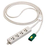 WFA66547HG ハーネス用OAタップ(キャブタイヤケーブル付)接地2P15A125V抜け止め4コ口電源表示ランプ付5Mグレー