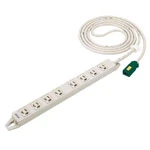 [受注生産品]WFA66587HG ハーネス用OAタップ接地2P15A125V抜止電源表示ランプ付5M8コ口グレー