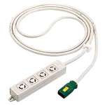 WFA6734HG ハーネス用OAタップ(キャブタイヤケーブル付)接地2P15A125V引掛4コ口3Mグレー