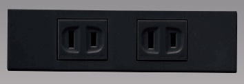 WN100215B ダブルコンセント セット品 ブラック(マット仕上げ)