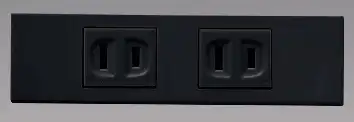 WN100215B ダブルコンセント セット品 ブラック(マット仕上げ)