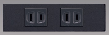 WN100215H ダブルコンセント セット品 グレー(マット仕上げ)