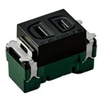 WN1051B 埋込扉付コンセント(ブラック)