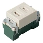 WN1051F 埋込扉付コンセント(ベージュ)