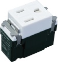 WN11511B Sプレート対応扉付接地コンセント ブラック