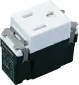 WN11511B Sプレート対応扉付接地コンセント ブラック