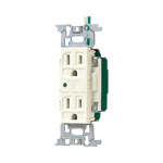 WN13185K フルカラー医用アース付ダブルコンセント(通電表示ランプ付)(ミルキーホワイト)