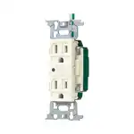 WN13185K フルカラー医用アース付ダブルコンセント(通電表示ランプ付)(ミルキーホワイト)