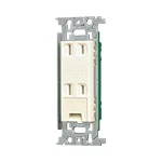 WN1352K 埋込アースターミナル付ダブルコンセント(フラット型)