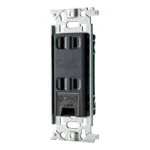 WN1532H 埋込アースターミナル付ダブルコンセント(フラット型)(グレー)