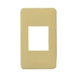 WN6021Y モダン角型埋込コンセントプレート(ダークベージュ)