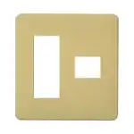 WN6074Y モダンプレート４コ用(３コ＋１コ用)(ダークベージュ色)