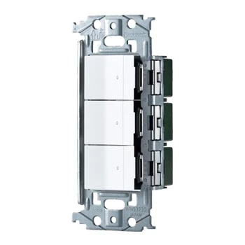 WNSS51666W SO-STYLE埋込スイッチセット(ほたるスイッチE×3)(マットホワイト)