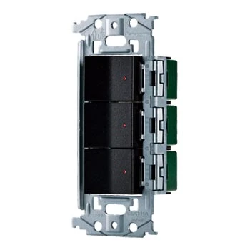 WNSS51888B SO-STYLE埋込スイッチセット(パイロットスイッチC0.5A×3)(マットブラック)