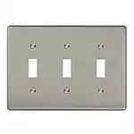 WS9563：新金属プレート 埋込スイッチ 3連用[フルコート加工]