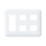 WTF7787W コスモシリーズワイド21簡易耐火コンセントプレート(3コ＋2コ＋2コ用)(ホワイト)