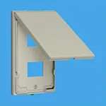 WTF7902 コスモシリーズワイド21防滴プレート(コンセント2コ用)(取付枠付)