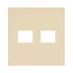 WTF8772F コスモシリーズワイド21簡易耐火用コンセントプレート2コ用(1コ＋1コ用)(ベージュ)
