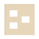 WTF8773F コスモシリーズワイド21簡易耐火用コンセントプレート3コ用(2コ＋1コ用)(ベージュ)