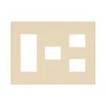 WTF8776F コスモシリーズワイド21簡易耐火用コンセントプレート6コ用(3コ＋1コ＋2コ用)(ベージュ)