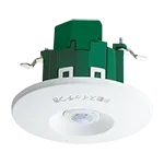 WTK2604 [トイレ天井取付]熱線センサ付自動スイッチ(換気扇連動用)(検知後連続動作時間約10秒-30分可変形)(明るさセンサ付)