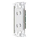 WTL10623W アドバンスシリーズ 埋込抜け止めダブルコンセント(金属枠付)(セラミックホワイト)