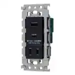 WTL147740MB 埋込充電用USBコンセント2ポート(18W)(USB-A･C)(扉付コンセント付)(マットブラック)