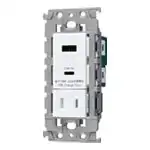 WTL147740MW 埋込充電用USBコンセント2ポート(18W)(USB-A･C)(扉付コンセント付)(マットセラミックホワイト)
