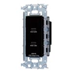 WTL1488B 埋込充電用USBコンセント2ポート(最大60W)(USB-C)(金属枠付)(ブラック)