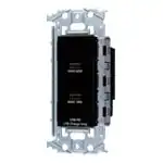 WTL1488B 埋込充電用USBコンセント2ポート(最大60W)(USB-C)(金属枠付)(ブラック)