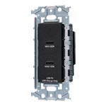 WTL1488MB 埋込充電用USBコンセント2ポート(最大60W)(USB-C)(金属枠付)(マットブラック)