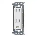 WTL1532W アドバンスシリーズ 埋込アースターミナル付ダブルコンセント(金属枠付)(セラミックホワイト)
