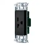 WTL19223MB アドバンスシリーズ 15A・20A兼用埋込接地コンセント(250V)(金属枠付)(マットブラック)