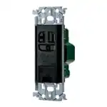 WTL19313B アドバンスシリーズ 15A・20A兼用埋込アースターミナル付接地コンセント(金属枠付)(ブラック)