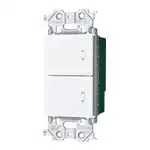 WTY2402W アドバンスシリーズリンクプラス埋込ダブルスイッチ(受信器)(マットホワイト)