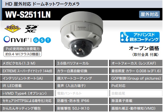 ネットワークカメラ選定ページ  パナソニック 編 –   〜 現場の