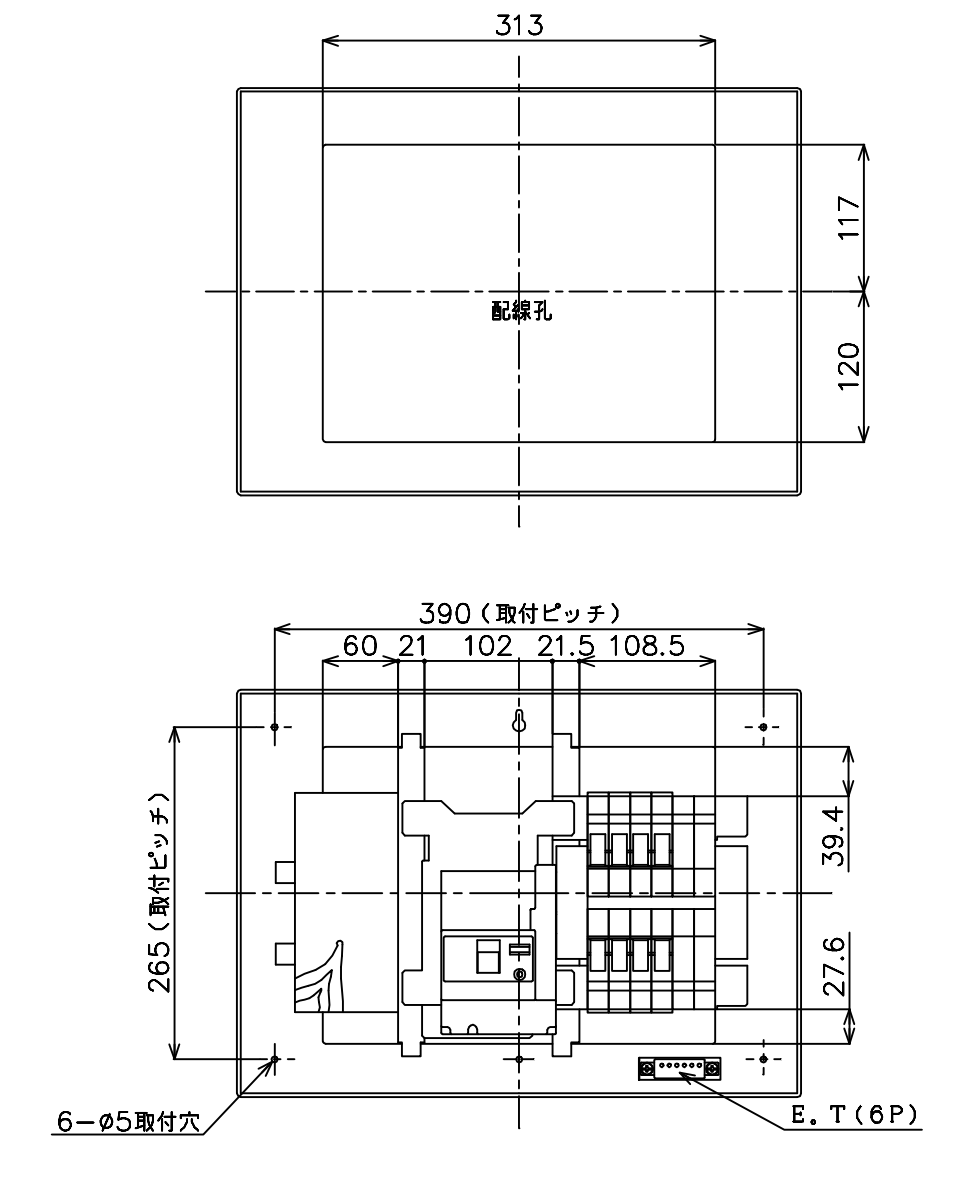 BQWB3236 パナソニック 住宅分電盤 リミッタースペース付 ヨコ1列 露出形 30A スッキリパネル コンパクト21