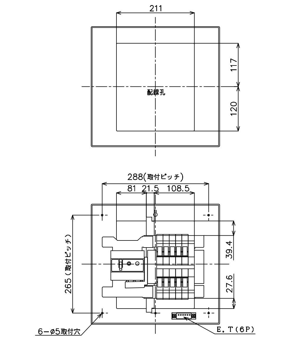 電気配線材料 BQR8382 パナソニック コスモパネルコンパクト21 分電盤 標準タイプ リミッタースペースなし 30A - 1