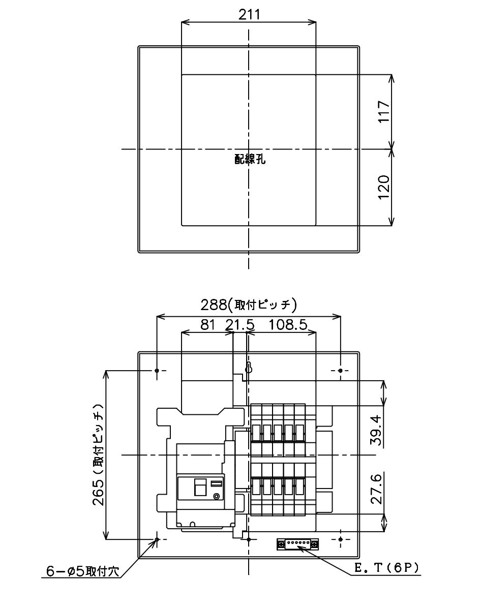 パナソニック BQR85102 住宅分電盤 標準タイプ リミッタースペースなし 10 50A - 2