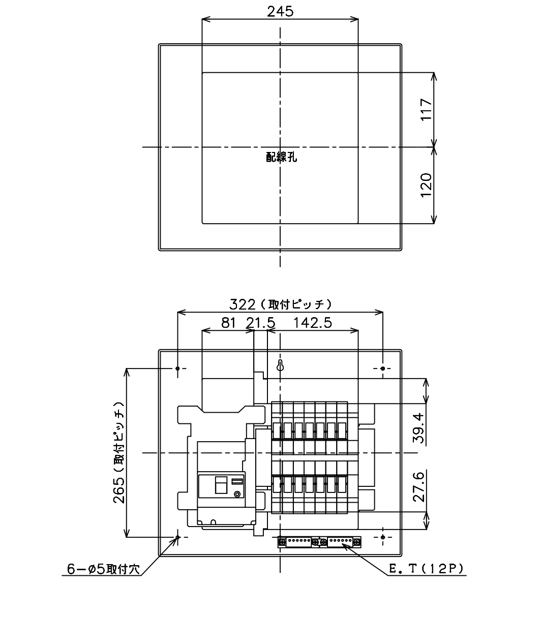パナソニック コスモパネルコンパクト21 標準タイプ リミッタースペース付 50A22 BQR35222 - 3