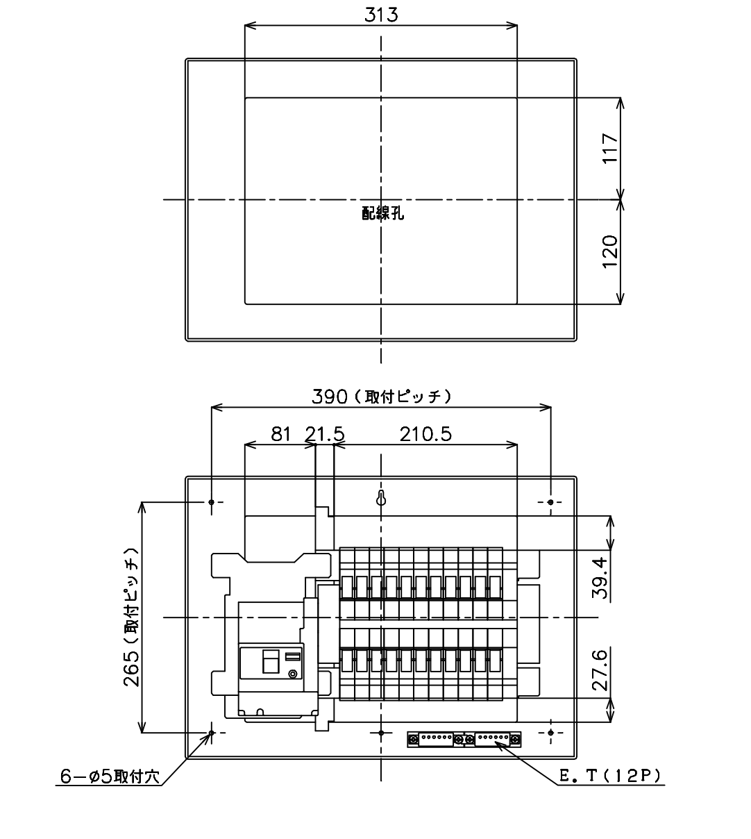パナソニック スッキリパネル21 標準タイプ リミッタースペース付 60A22 BQW36222 - 2
