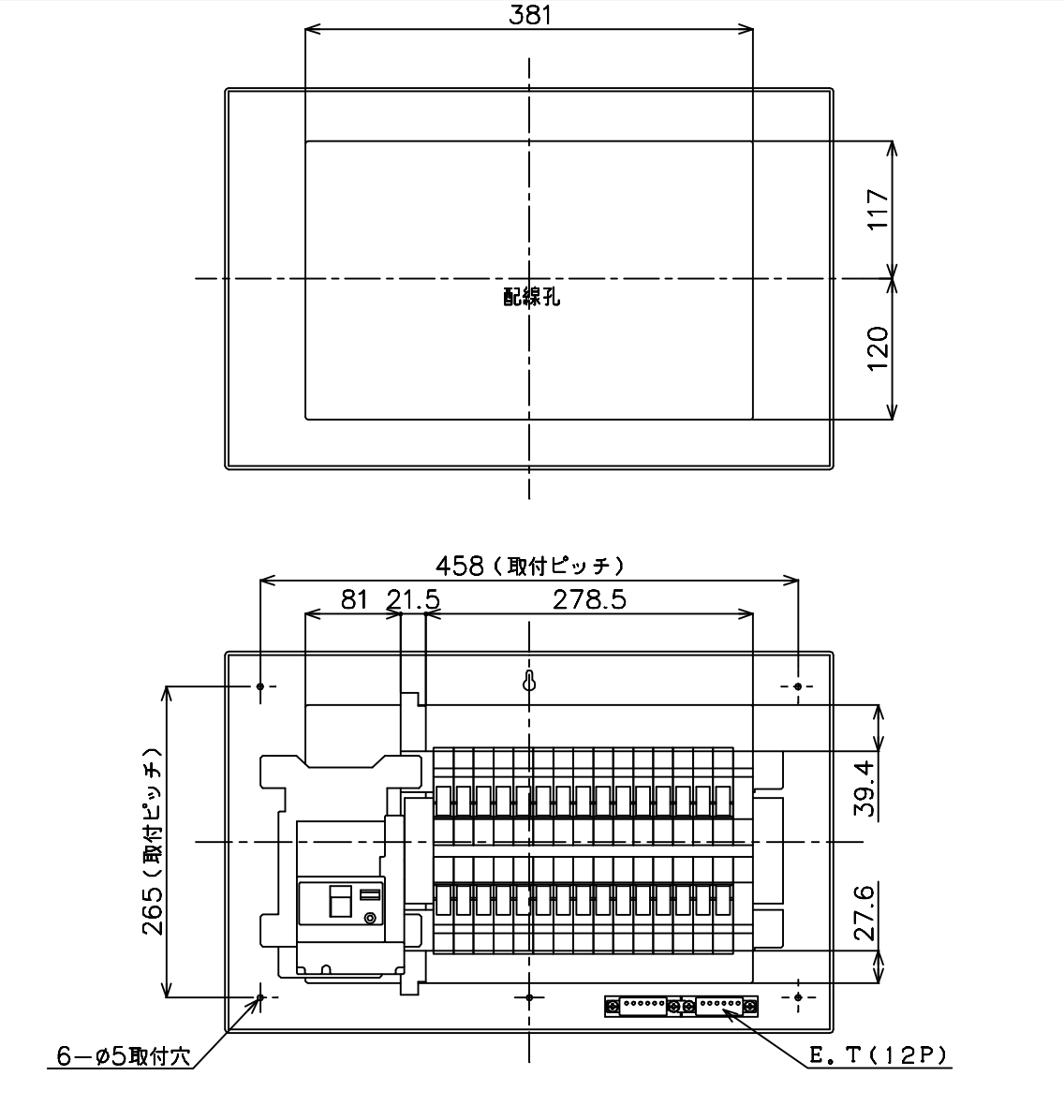 パナソニック コスモパネルコンパクト21 標準タイプ リミッタースペース付 75A20 BQR37204 - 3